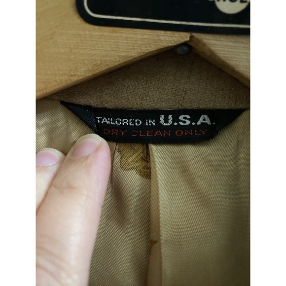 Vintage A Delta Ltd By Mel Burns Tan 100% Camel Hair Sport Coat Blazer 2 Button - Picture 8 of 16